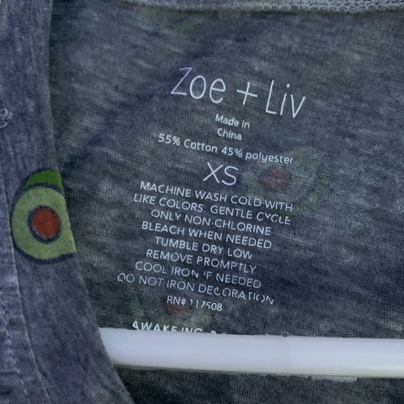 soft avocado print tee shirt - Picture 4 of 4